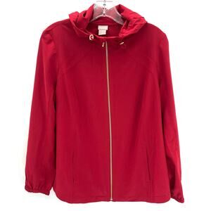 Chico’s energy full zip women’s hooded jacket windbreaker